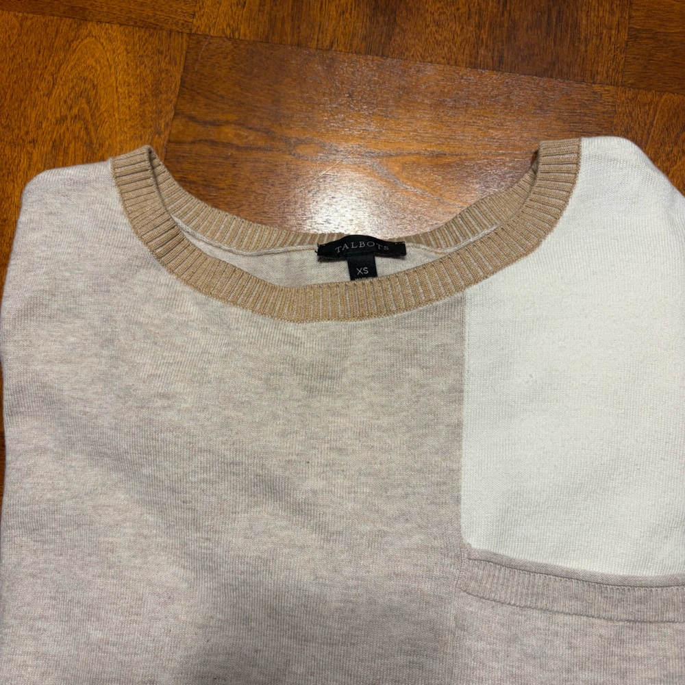 Talbots XS Colorblock Long Sleeve Sweater